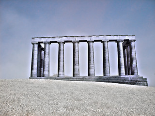 Image showing National monument on Calton hill in Edinburgh Scotland