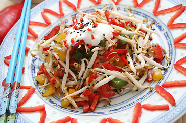 Image showing Asian salad