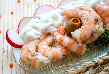 Image showing fresh prawns