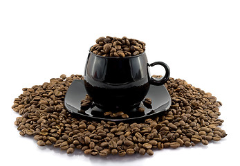 Image showing Coffee beens in cup