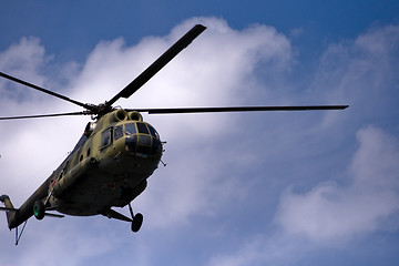 Image showing Helicopter in sky