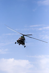 Image showing Helicopter in sky