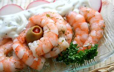 Image showing fresh prawns