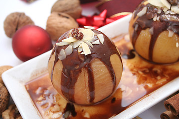 Image showing apple with chocolate