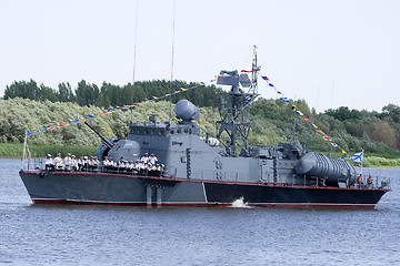 Image showing Russian military boat