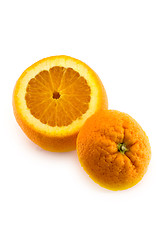 Image showing Open orange with bottom isolated