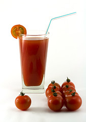 Image showing Tomato juice isolated on white background
