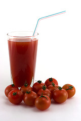 Image showing Tomato juice isolated on white background