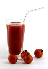 Image showing Tomato juice isolated on white background