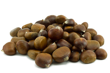 Image showing Chestnuts isolated on white background