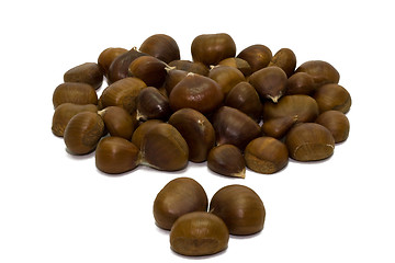 Image showing Chestnuts isolated on white background