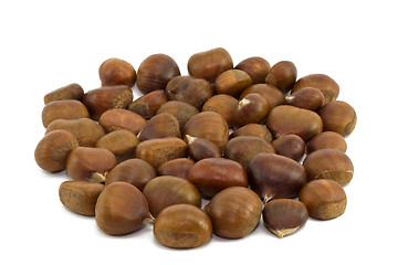 Image showing Chestnuts isolated on white background