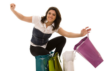 Image showing woman happyness after shopping