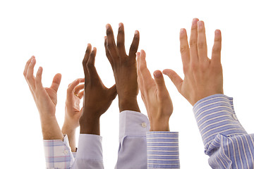 Image showing multiracial hands