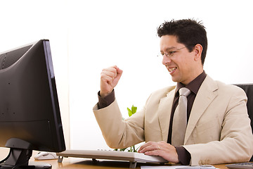 Image showing businessman showing his success