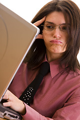 Image showing annoyed businesswoman