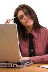 Image showing stressed businesswoman