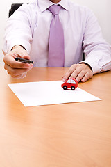 Image showing Selling a new car