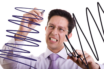 Image showing businessman gone crazy