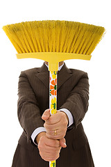 Image showing Cleaning men