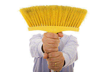 Image showing Cleaning men