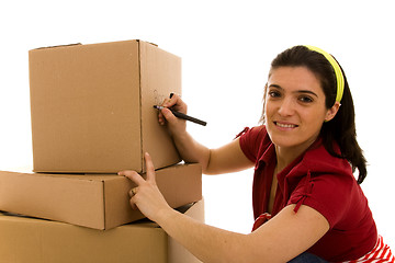 Image showing packages for house moving 