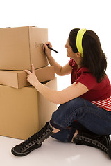 Image showing packages for house moving