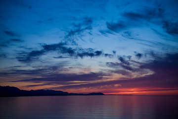 Image showing Strait of Juan de Fuca Sunset