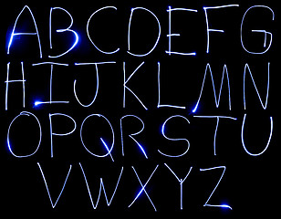 Image showing Neon Uppercase Alpabet