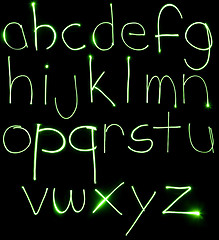 Image showing Neon Lowercase Alpabet