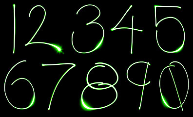 Image showing Neon Number Set