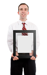 Image showing Man Holding Picture Frame