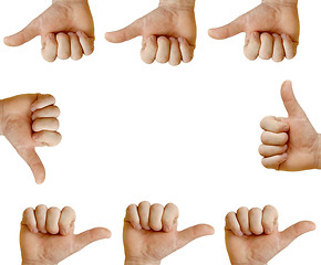 Image showing Hands showing each other