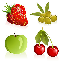 Image showing Set of fruits