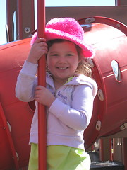 Image showing Cute girl on the park playground