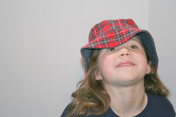 Image showing Pretty little girl in red hat