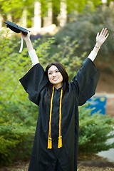 Image showing Graduation girl