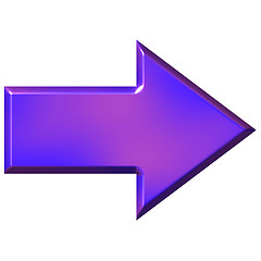 Image showing 3D Purple Arrow