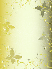 Image showing Abstract background with floral ornament