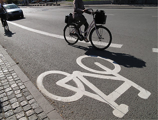 Image showing Cyclist in Copenhagen