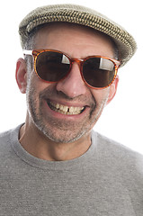 Image showing happy middle age senior man with sunglasses