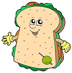 Image showing Cartoon sandwich