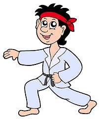 Image showing Cartoon karate boy