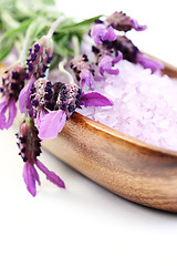 Image showing lavender bath salt