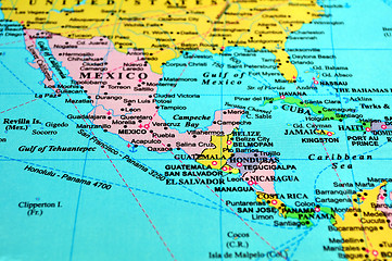 Image showing Central America map.