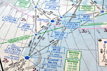 Image showing Air navigation chart 
