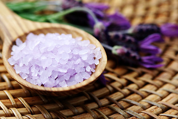 Image showing lavender bath salt