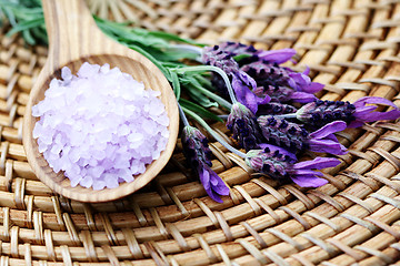 Image showing lavender bath salt