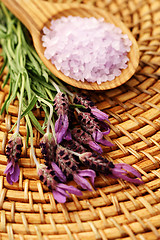 Image showing lavender bath salt