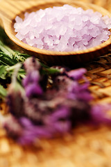 Image showing lavender bath salt